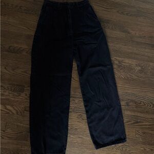 Zara black wide leg trousers